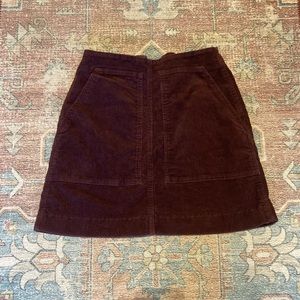 Uniqlo A-Line Corduroy Mini Skirt size 2